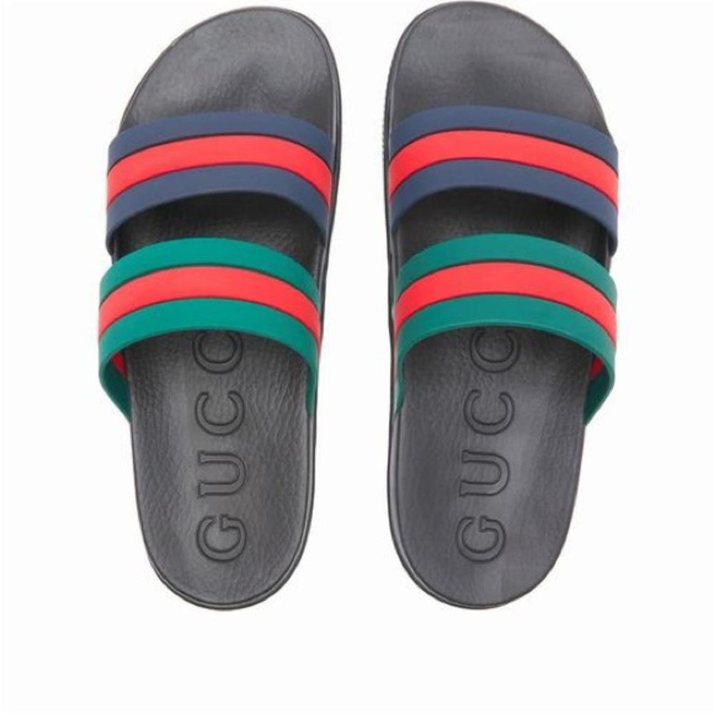 BNWT Gucci Agrado Men’s Rubber Slides! - Picture 2 of 2